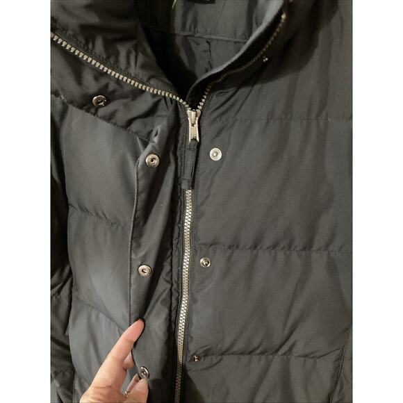 L.L.Bean Women's Long Down Coat Size LP Black Parka vtg - Picture 4 of 13